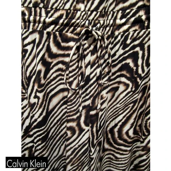 Calvin Klein NEW Black Combo Drawstring Sleeveles Jumpsuit - Picture 4 of 10